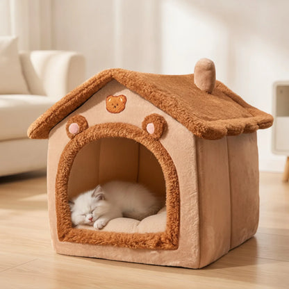 Lit Ours Douillet pour Chat et Petit Chien