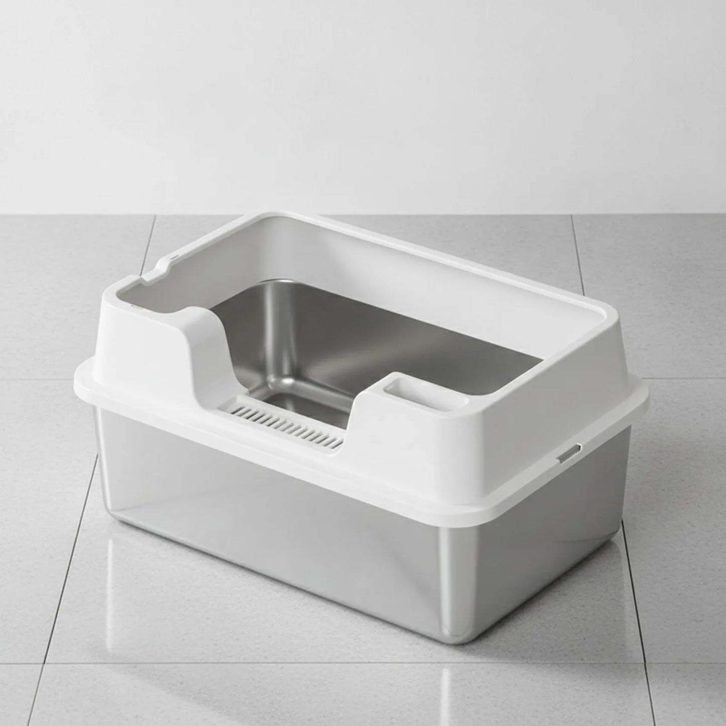 Litière Chat Fermée Inox Anti-Odeur & Anti-Projection